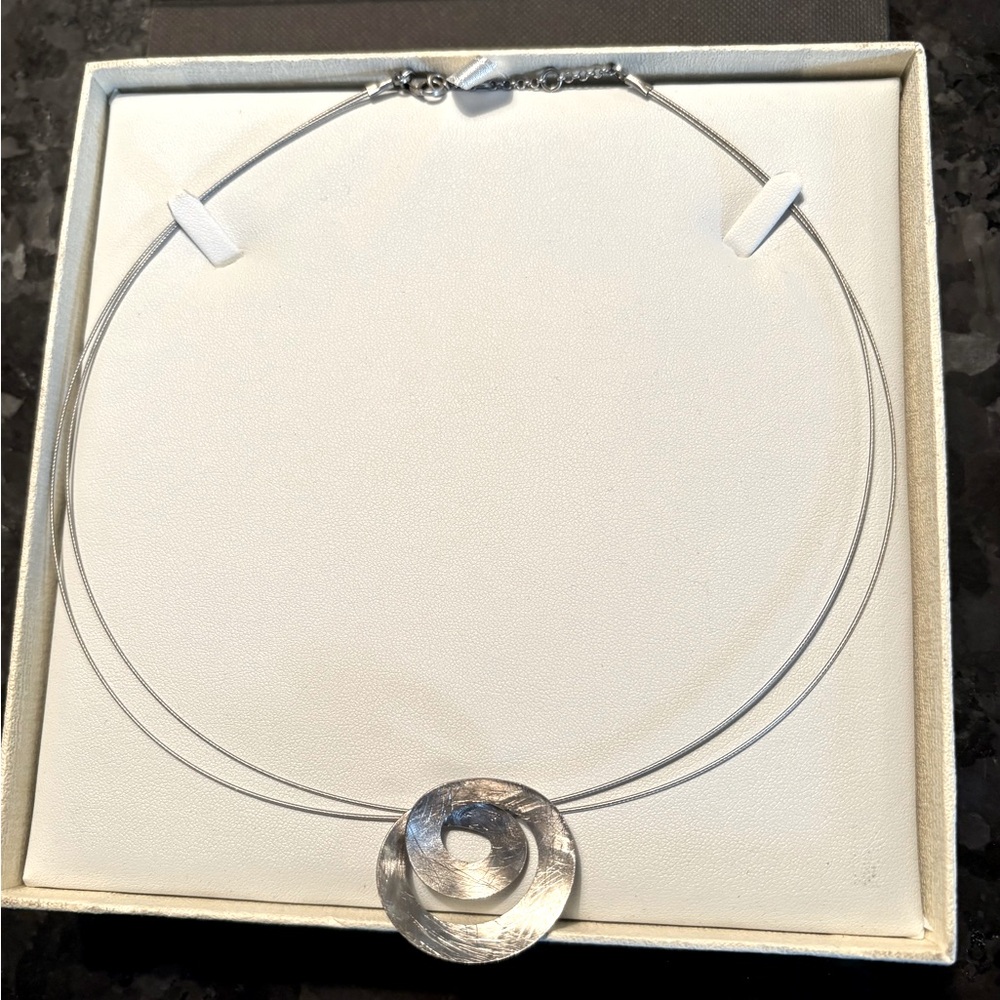 Unique Handmade Modern Silver Necklace
